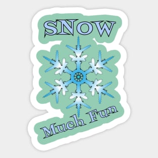 Snow Much Fun Ugly Christmas Sweater T-Shirt Sticker